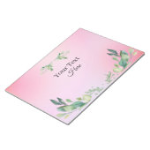 Bloc-note Texte personnalisé couleur rose (Incliné)
