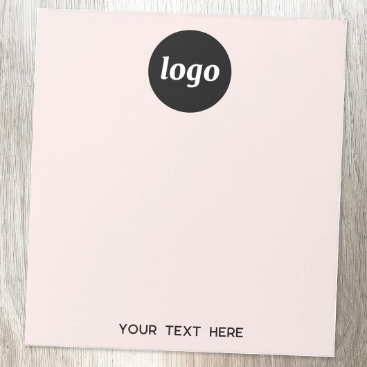 Bloc-note Texte simple de logo entreprise promotionnel rose 