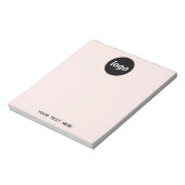 Bloc-note Texte simple de logo entreprise promotionnel rose  (Tourné)
