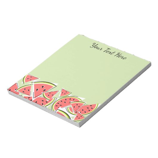 Bloc-note Texte vert pastèque (Tourné)