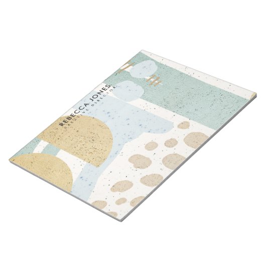 BLOC-NOTE TEXTURE CÉRAMIQUE MODERNE ABSTRAITE GÉOMÉTRIQUE (Incliné)