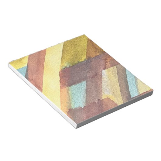 Bloc-note Texture d'aquarelle aux tons de terre (Incliné)