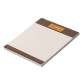Bloc-note Texture de faux cuir marron avec bannière en feuil (Tourné)