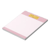 Bloc-note Texture de faux cuir rose avec bannière en feuille (Tourné)