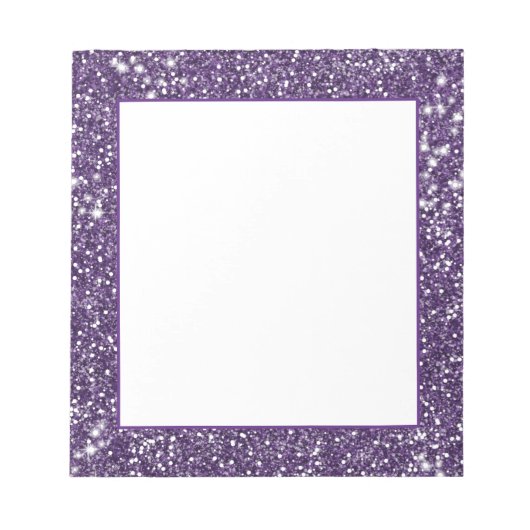 Bloc-note Texture de paillettes violettes fausses (Devant)