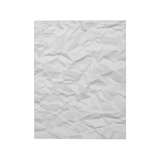 Bloc-note Texture de papier ridé blanc (Tourné)