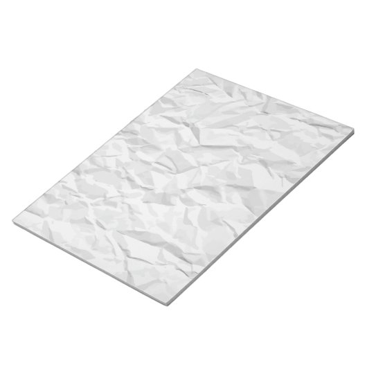 Bloc-note Texture de papier ridé blanc (Incliné)