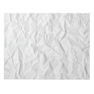 Bloc-note Texture de papier ridé blanc