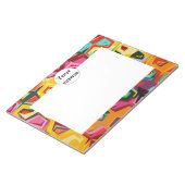 Bloc-note Texture des trous colorés (Incliné)