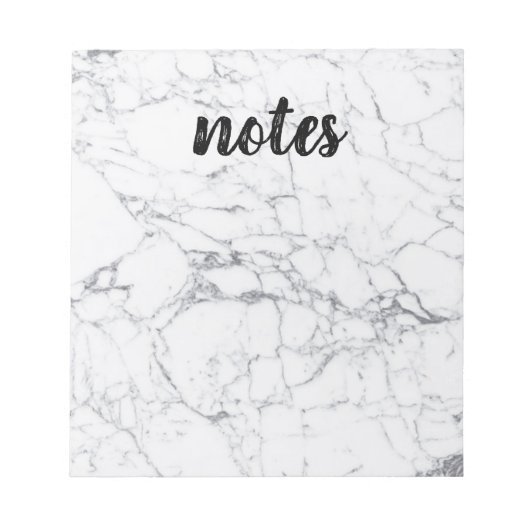 Bloc-note Texture en marbre gris avec texte de grandes notes (Devant)