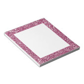 Bloc-note Texture graphique de faux paillettes roses (Incliné)