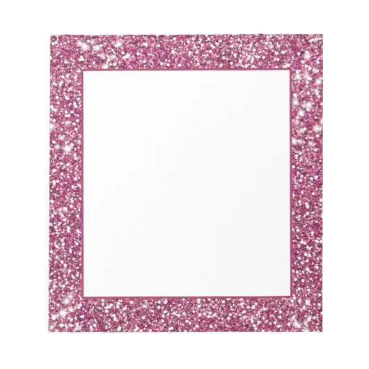 Bloc-note Texture graphique de faux paillettes roses (Devant)