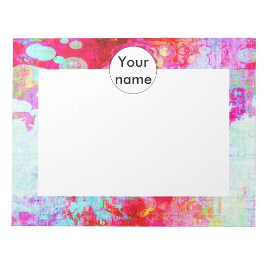 Bloc-note Texture rouge rose (Devant)