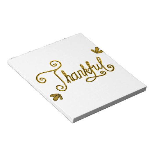 Bloc-note Thankful gold lettering (Incliné)