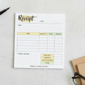 Bloc-note Thanks Order Receipt Form | Small Business Invoice