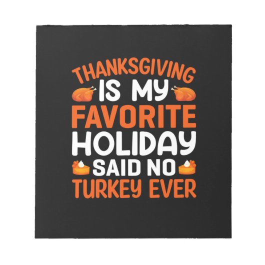 Bloc-note Thanksgiving Est Mon Favori De Vacances (Devant)