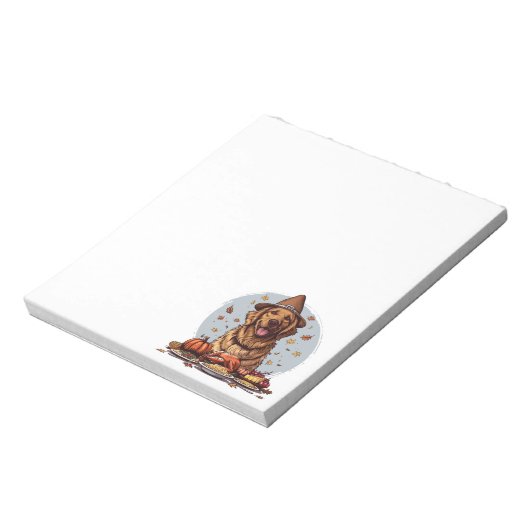 Bloc-note Thanksgiving Golden Retriever Chien (Tourné)