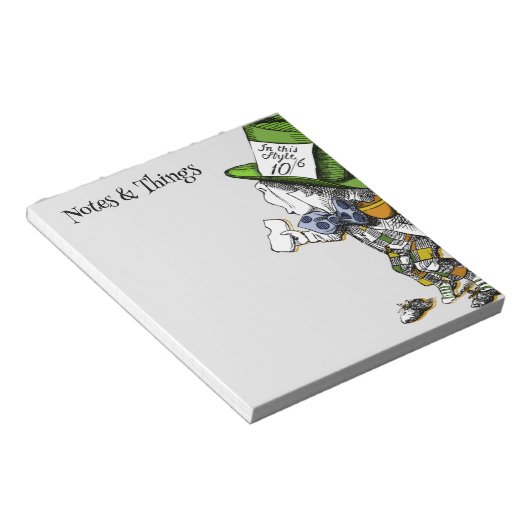 Bloc-note The Mad Hatter {Alice à Wonderland} Notepad (Incliné)