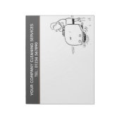 Bloc-note Thème de dessin des services de nettoyage pour per (Tourné)