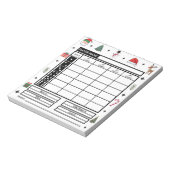Bloc-note Thème de Noël moderne Bunco Score Pad (Tourné)