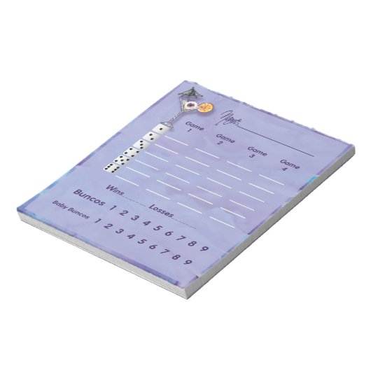 Bloc-note Thème d'Halloween Bunco - Feuille de score/Pad (Tourné)