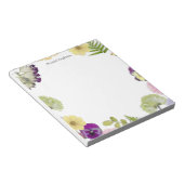 Bloc-note Thème Fleur Sauvage Nom Personnalisé (Incliné)