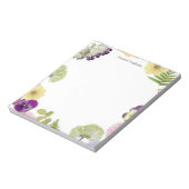 Bloc-note Thème Fleur Sauvage Nom Personnalisé (Tourné)