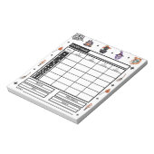 Bloc-note Thème Halloween moderne Bunco Score Pad (Tourné)