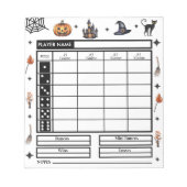 Bloc-note Thème Halloween moderne Bunco Score Pad (Devant)