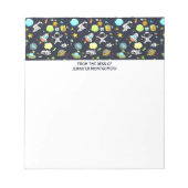 Bloc-note Thème spatial cool - Astronauts & Rocket Ship (Devant)