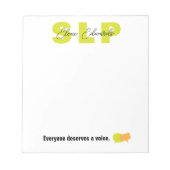 Bloc-note Thérapeute orthophoniste (Devant)