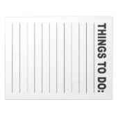 Bloc-note Things to Do List Large Print Low Vision (Devant)