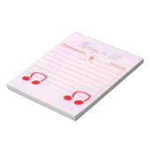 Bloc-note Things To Do Melody Pink Notepad (Tourné)