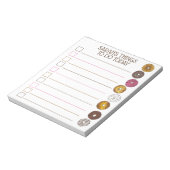 Bloc-note Things To Do Today Donut Doughnut Pastries (Tourné)