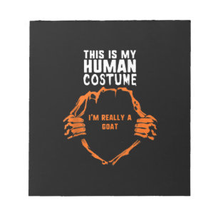 Bloc-note This Is My Human Costume Really Goat Halloween