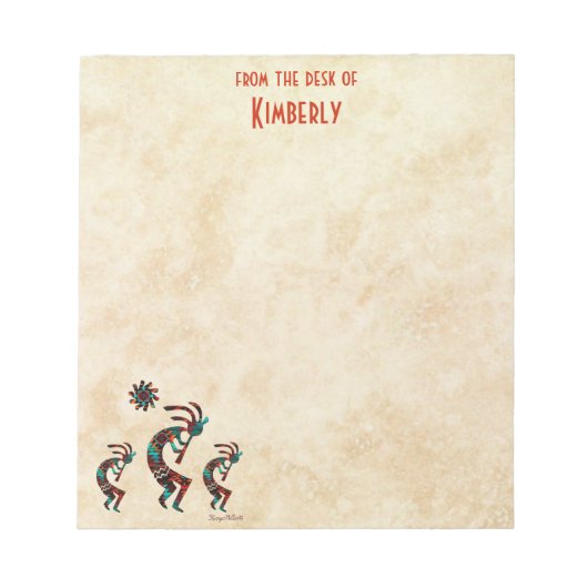 Bloc-note Three Kokopelli Playing The Flute (Devant)