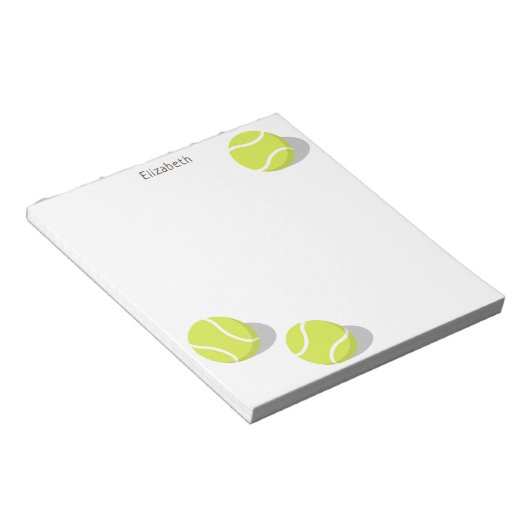 Bloc-note three tennis balls personalized (Incliné)