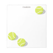 Bloc-note three tennis balls personalized (Devant)