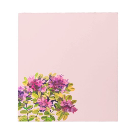 Bloc-note Thym peint à l'aquarelle (Devant)