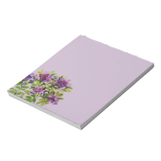 Bloc-note Thym peint à l'aquarelle (Tourné)