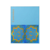 Bloc-note tibétain en or bleu (Tourné)
