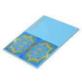 Bloc-note tibétain en or bleu (Incliné)