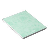 Bloc-note Tie Dye | Monogramme vert de menthe pastel (Incliné)