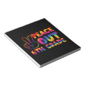 Bloc-note Tiedye de fin d'année de sixième, à bientôt  (Incliné)