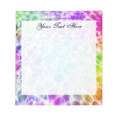Bloc-note Tiedye Hippie Wavy Rainbow Effet (Devant)