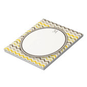 Bloc-note Tige Chevron de Terre avec Monogramme rond (Tourné)