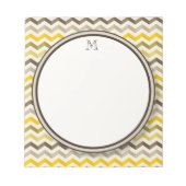Bloc-note Tige Chevron de Terre avec Monogramme rond (Devant)