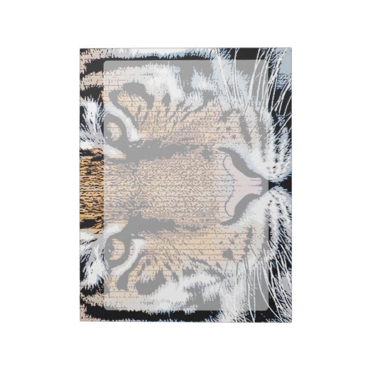 Bloc-note Tiger rayures Portrait dans Graphic Press Style (Tourné)