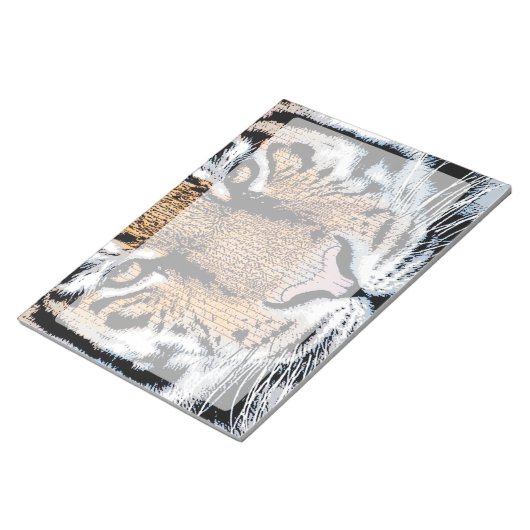 Bloc-note Tiger rayures Portrait dans Graphic Press Style (Incliné)