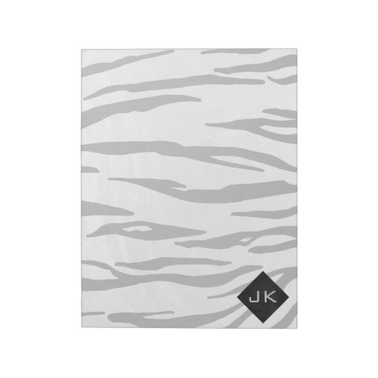 Bloc-note Tigre Monogramme noir et blanc (Tourné)